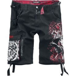 Slayer EMP Signature Collection Krótkie spodenki czarny. Czarne spodenki i szorty męskie marki Slayer, z aplikacjami. Za 184,90 zł.