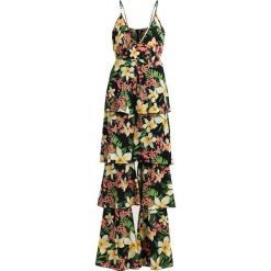 Kombinezony damskie: Missguided TROPICAL STRAPPY TIERED Kombinezon black