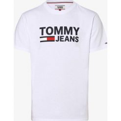 Tommy Jeans - T-shirt męski, biały. Białe t-shirty męskie Tommy Jeans, m, z nadrukiem, z jeansu, bez kołnierzyka. Za 179,95 zł.