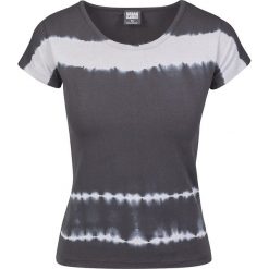 Urban Classics Ladies Striped Tie Dye Tee Koszulka damska czarny/szary. Szare t-shirty damskie marki Urban Classics, l, z okrągłym kołnierzem. Za 42,90 zł.