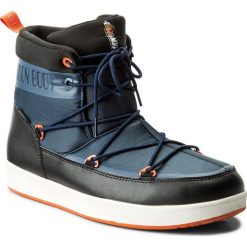 Buty zimowe męskie: Śniegowce MOON BOOT – Neil Wp 14300900001 Blu Sc./Nero/Arancio