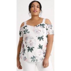 Bluzki damskie: Evans EXCLUSIVE GROUND PRINT COLD SHOULDER Bluzka white