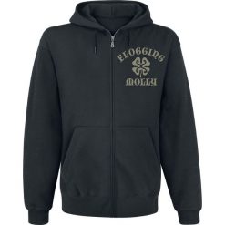 Bluzy męskie: Flogging Molly Split Bluza z kapturem rozpinana czarny