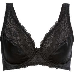Biustonosz minimizer bonprix czarny. Czarne biustonosze bonprix, z haftami, z koronki. Za 54,99 zł.