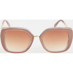 Okulary przeciwsłoneczne w stylu retro - Fioletowy. Fioletowe okulary przeciwsłoneczne damskie Mohito, retro. Za 49,99 zł.