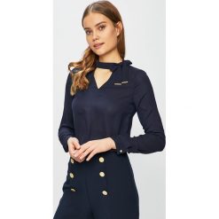 Morgan - Bluzka. Niebieskie bluzki damskie Morgan, bez wzorów, z poliesteru, bez kołnierzyka, z długim rękawem. Za 179,90 zł.