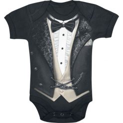Body niemowlęce: Spiral Tuxed Body czarny