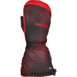 Rękawiczki narciarskie "Maxi R-TEX® XT Mitten" w kolorze czerwono-czarnym. Czerwone szaliki i rękawiczki niemowlęce Reusch, bez wzorów, z polaru. W wyprzedaży za 64,95 zł.