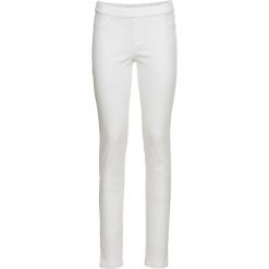 Jegginsy bonprix biały twill. Białe jegginsy damskie marki bonprix, z jeansu. Za 89,99 zł.