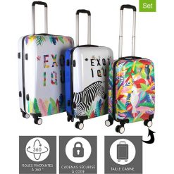 Walizki (3 szt.) w kolorze białym ze wzorem. Białe walizki Happy Summer - Outdoor & Deco, z nadrukiem, z tworzywa sztucznego. W wyprzedaży za 374,95 zł.