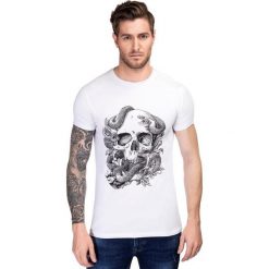 T-shirt ADAMO TSBS000034. Czarne t-shirty męskie na lato, m, z nadrukiem, z bawełny. Za 79,00 zł.