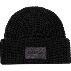 Czapka CALVIN KLEIN - Ingmar Hat K50K503236 001. Czarne czapki damskie marki Calvin Klein, z materiału. W wyprzedaży za 169,00 zł.