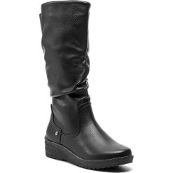 Kozaki CLARA BARSON - WS2722-01 Czarny. Czarne kozaki damskie Clara Barson, ze skóry ekologicznej, przed kolano, na wysokim obcasie, na obcasie, bez zapięcia. Za 149,99 zł.