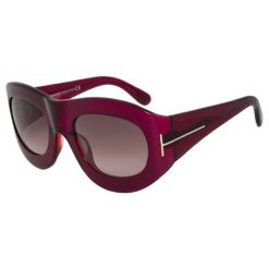 Okulary przeciwsłoneczne damskie: Okulary przeciwsłoneczne „FT0403 77Z 53” w kolorze ciemnoróżowym
