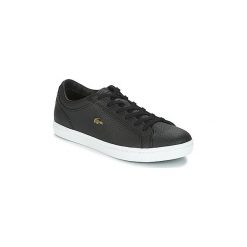 Buty Lacoste STRAIGHTSET CHANTACO. Czarne trampki i tenisówki damskie Lacoste, bez wzorów, bez zapięcia. Za 463,20 zł.