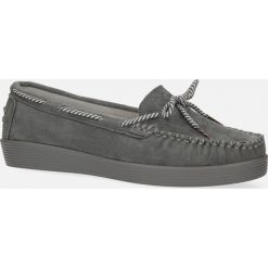 Szare mokasyny filippo skórzane zamszowe dp1200/20gr. Szare mokasyny damskie FILIPPO, ze skóry, na płaskiej podeszwie. Za 129,99 zł.