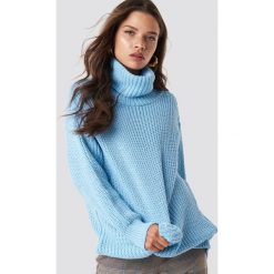 Trendyol Sweter Polo Knitted - Blue. Niebieskie golfy damskie Trendyol, bez wzorów, z dzianiny, bez rękawów, długie, bez kaptura. Za 100,95 zł.