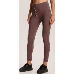 Brązowe Legginsy Ryreth. Pomarańczowe legginsy damskie Renee, s, bez wzorów. Za 69,99 zł.