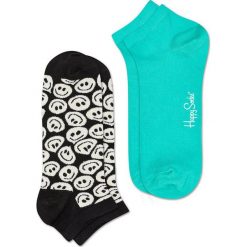 Happy Socks - Stopki Twisted Smile. Niebieskie skarpetki męskie marki Happy Socks, bez wzorów, z elastanu. W wyprzedaży za 29,90 zł.