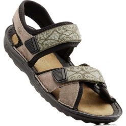 Sandały trekkingowe ze skóry bonprix beżowy. Brązowe buty trekkingowe damskie marki bonprix. Za 149,99 zł.