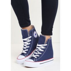 Sneakersy damskie: Granatowe Sneakersy Bjorn