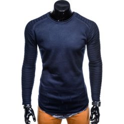 SWETER MĘSKI E111 - GRANATOWY. Niebieskie swetry klasyczne męskie marki Inny, m. Za 39,00 zł.