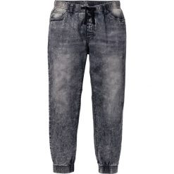 Jeansy męskie: Dżinsy bez zamka w talii Slim Fit Straight bonprix szary denim