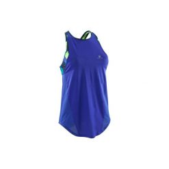 Koszulka bez rękawów ENERGY+. Niebieskie bluzki sportowe damskie DOMYOS, bez rękawów. W wyprzedaży za 39,99 zł.