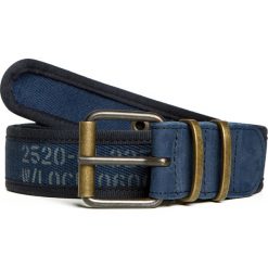 Pasek AERONAUTICA MILITARE Granatowy. Niebieskie paski męskie marki Aeronautica Militare, w paski, z elastanu, militarne. Za 310,00 zł.