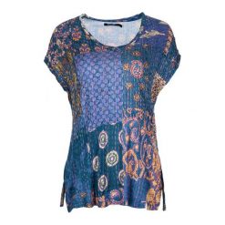 Desigual Desigual T-Shirt Damski L Niebieski. Niebieskie koszulki damskie marki Desigual, l, bez wzorów, bez kołnierzyka, bez rękawów. W wyprzedaży za 186,00 zł.