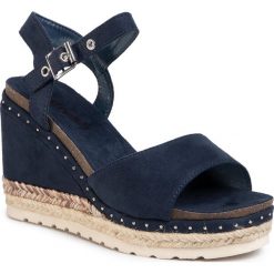 Espadryle REFRESH - 72226 Jeans. Niebieskie espadryle damskie Refresh, bez wzorów, z jeansu, bez obcasa, na obcasie. W wyprzedaży za 149,00 zł.