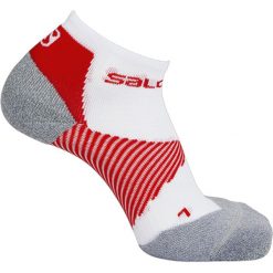 Salomon Speed Support Skarpetki Czerwony Szary. Szare skarpetki męskie Salomon, bez wzorów, z elastanu. Za 111,95 zł.