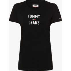 Tommy Jeans - T-shirt damski, czarny. Czarne t-shirty damskie Tommy Jeans, l, z nadrukiem, z bawełny, bez kołnierzyka. Za 159,95 zł.