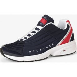 Tommy Jeans - Tenisówki męskie z dodatkiem skóry, niebieski. Niebieskie trampki męskie Tommy Jeans, bez wzorów, z jeansu, eleganckie, bez zapięcia. Za 539,95 zł.