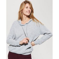 Swetry klasyczne damskie: Sweter o kroju bluzy - Jasny szar