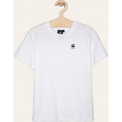 G-Star Raw - T-shirt dziecięcy 140-176 cm. Białe t-shirty chłopięce G-Star RAW, z nadrukiem, z bawełny, bez rękawów. Za 129,90 zł.