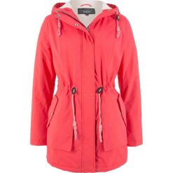 Kurtka parka z podszewką z polaru bonprix koralowy. Różowe kurtki damskie bonprix, bez wzorów, z polaru. Za 89,99 zł.