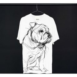 Bulldog t-shirt man. T-shirty męskie Pakamera, m, bez wzorów, z wiskozy, klasyczne, z klasycznym kołnierzykiem. Za 129,00 zł.