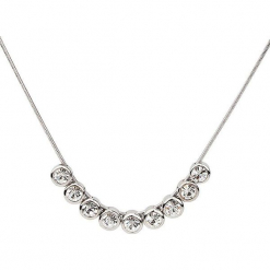Naszyjnik z elementem ozdobnym - dł. 42 cm. Szare naszyjniki damskie marki Biżuteria z kryształkami Swarovski. W wyprzedaży za 58,95 zł.
