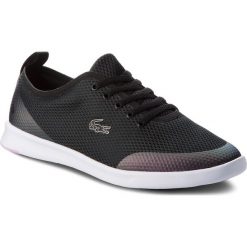 Tenisówki LACOSTE - Avenir 118 1 SPW 7-35SPW00015X0 Blk/Lt Purp. Czarne półbuty damskie marki Lacoste, bez wzorów, z gumy, bez zapięcia. W wyprzedaży za 299,00 zł.
