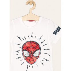 Blukids - T-shirt dziecięcy 98-134 cm. Białe t-shirty chłopięce Blukids, z aplikacjami, z bawełny, bez rękawów. Za 39,90 zł.