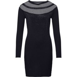 Sukienka ze sztrasami bonprix czarny. Czarne sukienki dzianinowe bonprix. Za 139,99 zł.