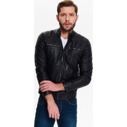 KURTKA MĘSKA ZE SKÓRY EKOLOGICZNEJ W STYLU MOTOCYKLOWYM. Kurtki męskie Top Secret. W wyprzedaży za 119,99 zł.