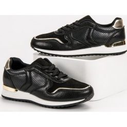 CASUALOWE OBUWIE SPORTOWE. Czarne buty sportowe damskie SHELOVET, bez wzorów, bez zapięcia. Za 39,90 zł.