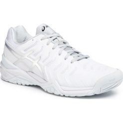 Buty ASICS - Gel-Resolution 7 E701Y White/Silver 0193. Białe buty sportowe męskie Asics, ze skóry ekologicznej, bez zapięcia, tenisowe. W wyprzedaży za 409,00 zł.