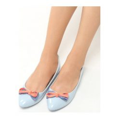 Baleriny damskie: Niebieskie Balerinki Piccolo