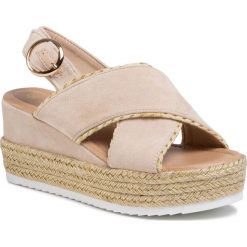 Espadryle JENNY FAIRY - WSHT855-19 Beige. Brązowe espadryle damskie Jenny Fairy, bez wzorów, ze skóry ekologicznej, bez obcasa, na obcasie. Za 79,99 zł.