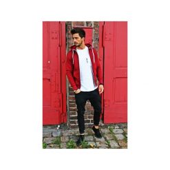 Bluzy damskie: BLUZA HOODIE SIMPLE UNISEX różowa