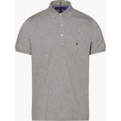 Tommy Hilfiger - Męska koszulka polo, szary. Szare koszulki męskie TOMMY HILFIGER, xxl, z haftami, z bawełny, polo, bez rękawów. Za 299,95 zł.