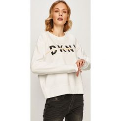 Dkny - Bluza. Niebieskie bluzy damskie DKNY, s, z nadrukiem, z bawełny, bez rękawów, bez kaptura. W wyprzedaży za 219,90 zł.